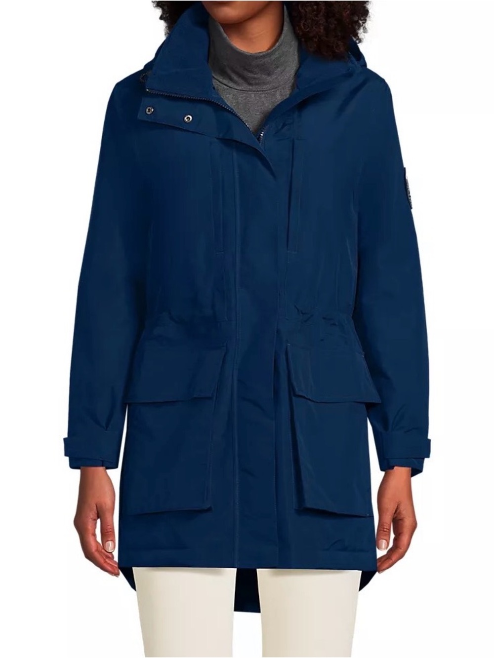 Lands' End W’s Squall Waterproof Insulated Parka Deep Sea Navy Small Like New
